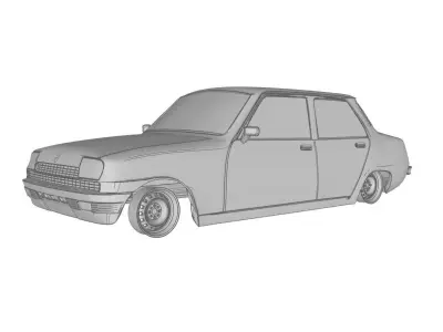 Renault 7 set of car parts 3D print model
