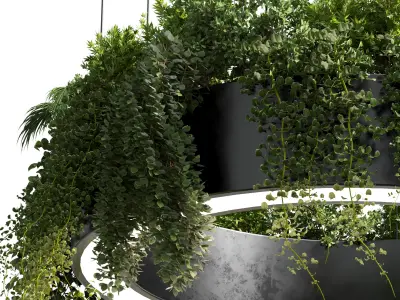 pot light pendant plant light hanging 05 3D model