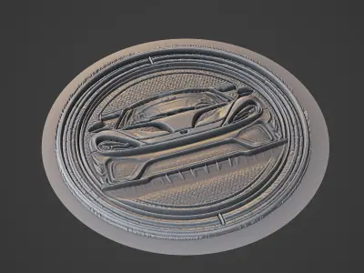 Car Medallion 3D print model 11