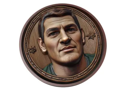 Iker Casillas Footballer Medallion 3D print model