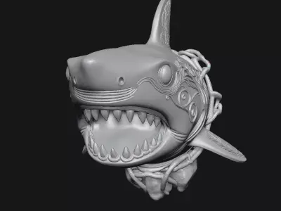 shark 3D print model