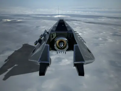 Sci-fi fighter W40K stylized Free low-poly 3D model