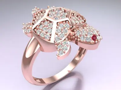 Turtle Ring - SN340 3D print model