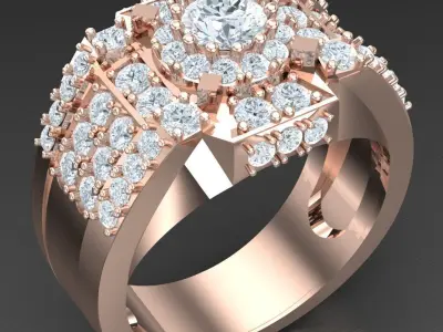 Luxury Men Rings Designs 4MR016 3D print model