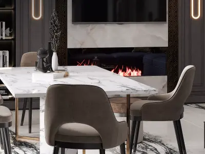 Living Room modern style design 3D model