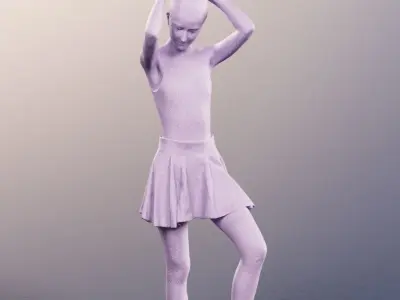 Katy 12840-02 - Female Dancer Statue Low-poly 3D model