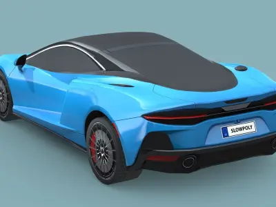 McLaren GT 2020 Low-poly 3D model