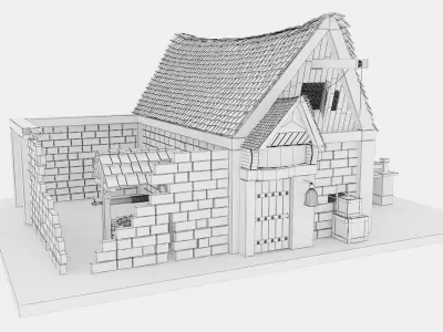 Medieval Build Free low-poly 3D model