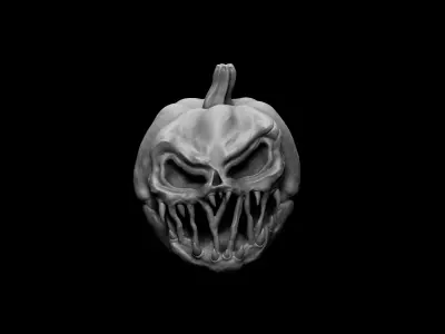 Scary Halloween Pumkin 3D print model