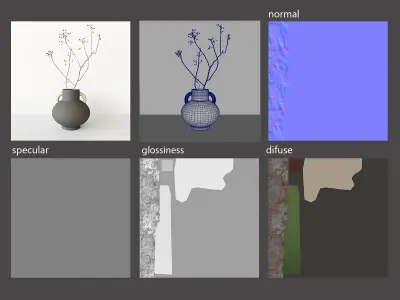 Decoration Set Branch 3D model