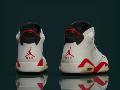 10-Sneakers air jordan retro 3D model