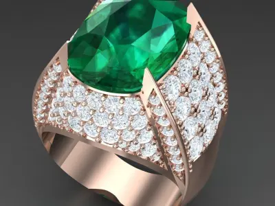 Luxury Men Rings Designs 5MR033 3D print model