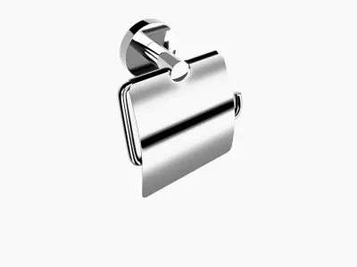 bathroomdecor two chrome towel bars Free 3D model