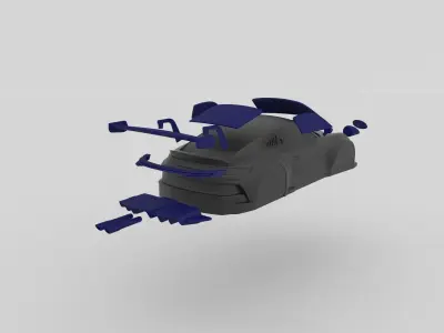 Porsche 911 GT3 Ready to Print STL Files for Vacuum Mold 3D print model