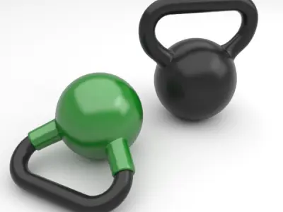 Kettlebell set kettlebells 3D model