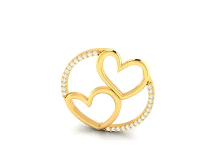 Women Heart Pendant 3DM STL OBJ FBX Render Details 3D print model get