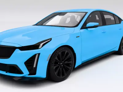 Cadillac CT5-V Blackwing 2022 Low-poly 3D model