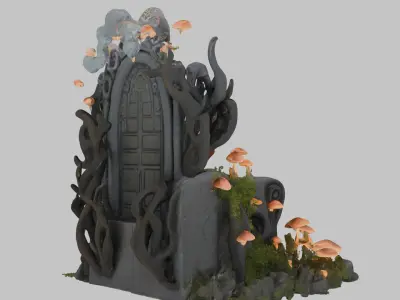 Mystical Shrine 3D Model Low-poly 3D model