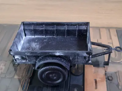 Jeep Willys  Bantam Trailer in  multiple scale 3D print model