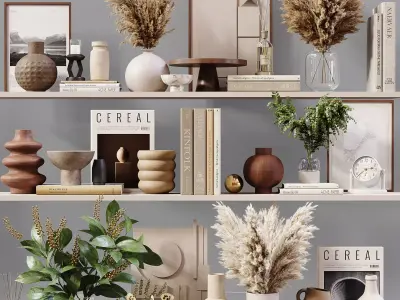 Decorative Set 216 Low-poly 3D model