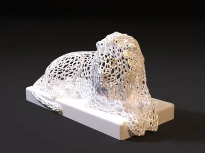 Figurine lion 3D print model