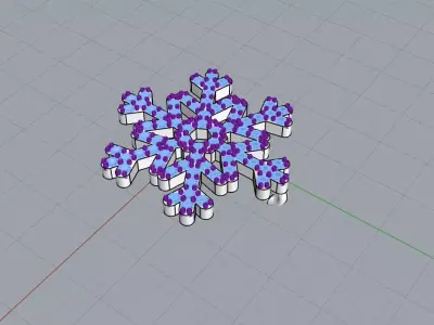 snowflake 3D print model