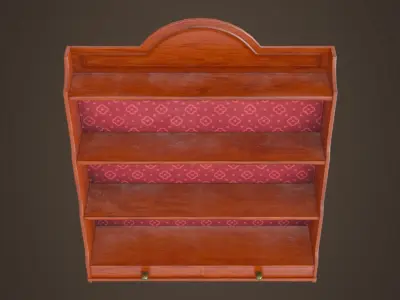 Vintage wall shelves Low-poly 3D model