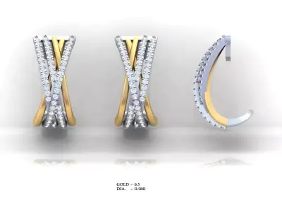 Luxury earrings  for 3D printing 3D print model