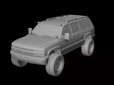 Chevrolet Suburban lifted 2004 3D print model