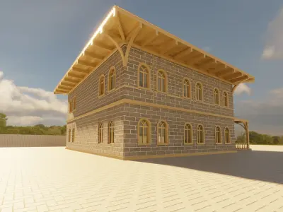 MOSQUE Low-poly 3D model