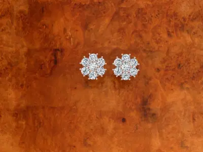 Diamond Jewelry Earring 3D print model