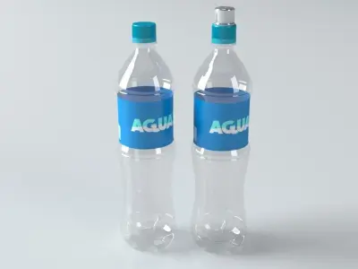 Plastic PET bottle colection 3D model