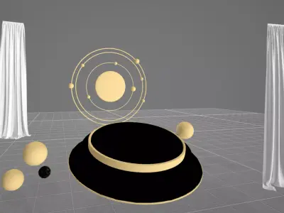 Stage hat and other objects Free 3D model