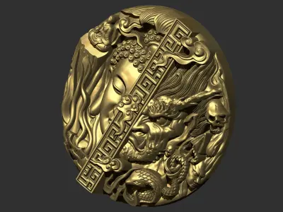 Buddha or Devil in a moment 3D print model