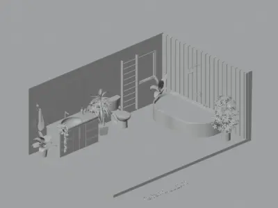 Bathroom Interior 3D model 2