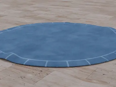 Circular Rug Low-poly 3D model