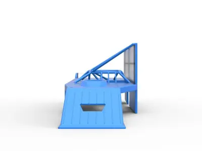 Shell of Asphalt Modified stock car with side wing Scale 1 to 25 3D print model