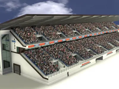 Modern tribune 3D model