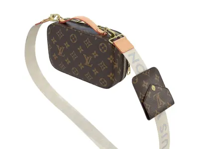 Louis Vuitton Utility Crossbody Bag Monogram Low-poly 3D model