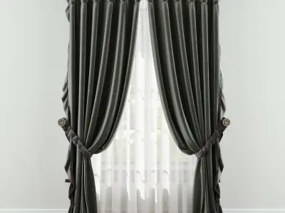 Classic Curtain 1 3D model