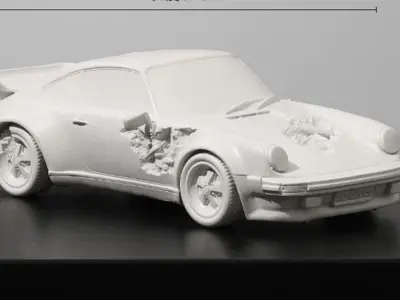Porsche 911 simplified decorative model ver2 3D print model