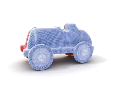 Vintage Red Racer model pack Low-poly 3D model