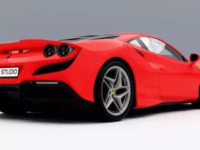 Ferrari F8 Tributo 2020 Low-poly 3D model purchase