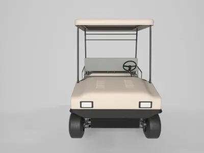 Golf Cart Low-poly 3D model