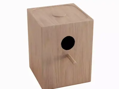 Wooden Birdhouse Pack B 3D Model Collection