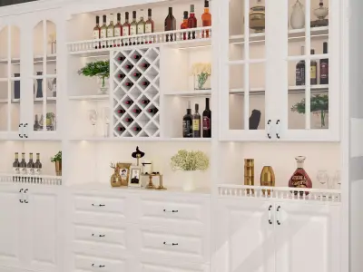 Wine cabinet Rack Cellar 3D model