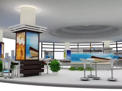 Booth Exhibition Stand a372 3D model