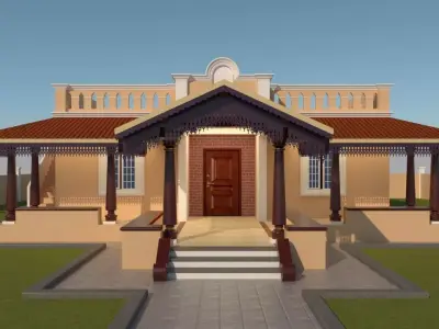 Tamilnadu Traditional Building 3d Model 3D model