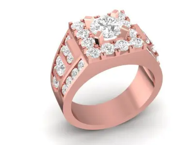 Luxury Diamond Men Ring Jewelry 3D Model 147 3D print model