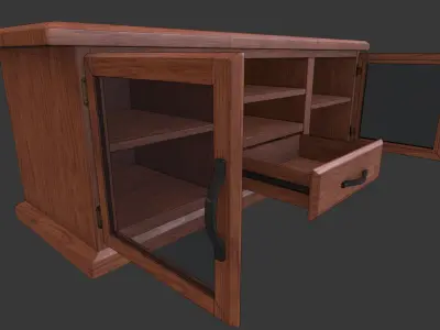 Tv Stand Low-poly 3D model
